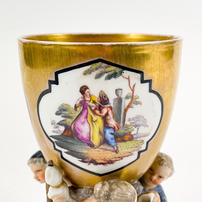 Lot 836 - A 19th century KPM porcelain goblet.