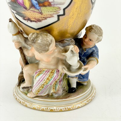 Lot 836 - A 19th century KPM porcelain goblet.