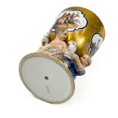 Lot 836 - A 19th century KPM porcelain goblet.