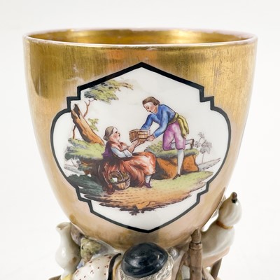 Lot 836 - A 19th century KPM porcelain goblet.