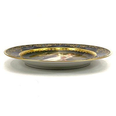 Lot 883 - A continental porcelain cabinet plate of Louise of Mecklenburg-Strelitz.