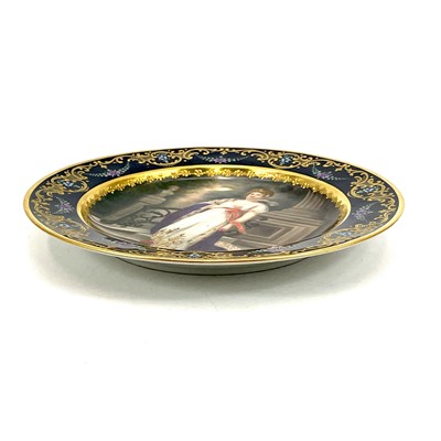 Lot 883 - A continental porcelain cabinet plate of Louise of Mecklenburg-Strelitz.