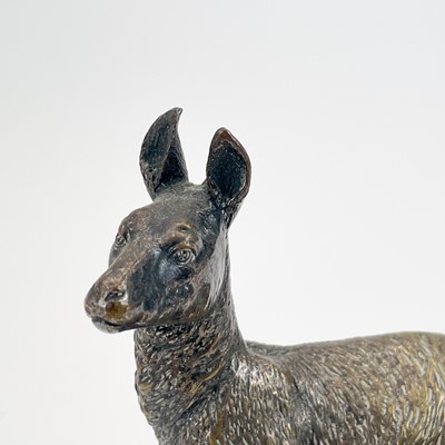 Lot 27 - A Franz Bergman Vienna cold painted bronze kangaroo.