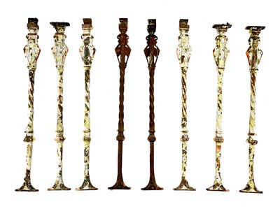 Lot 352 - Eight Victorian cast iron balustrades.