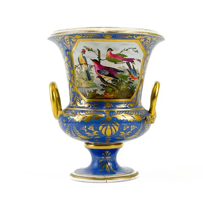 Lot 879 - An early 19th century Derby porcelain Campana urn.