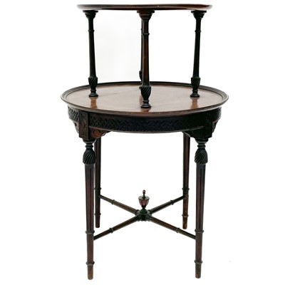 Lot 1928 - A 19th century mahogany circular dumb waiter with two tiers.