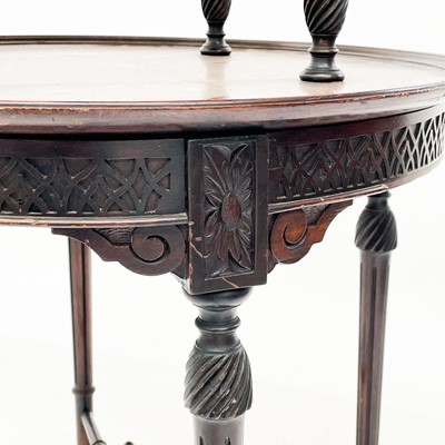 Lot 1928 - A 19th century mahogany circular dumb waiter with two tiers.