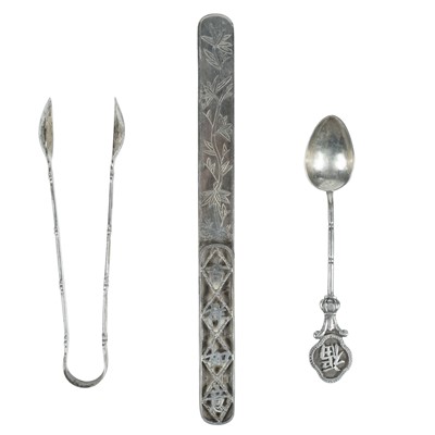 Lot 11 - A Chinese silver letter opener, circa 1900.