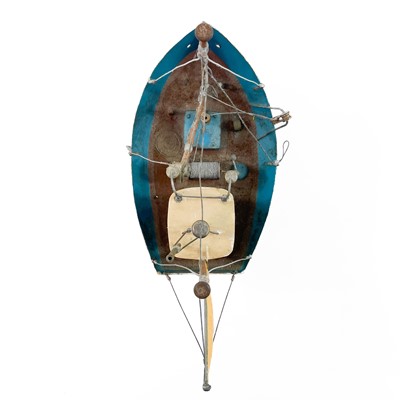 Lot 489 - Michael J KING Empire Cedric, a painted tin model fishing boat.