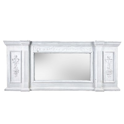 Lot 1927 - A white painted overmantle mirror.