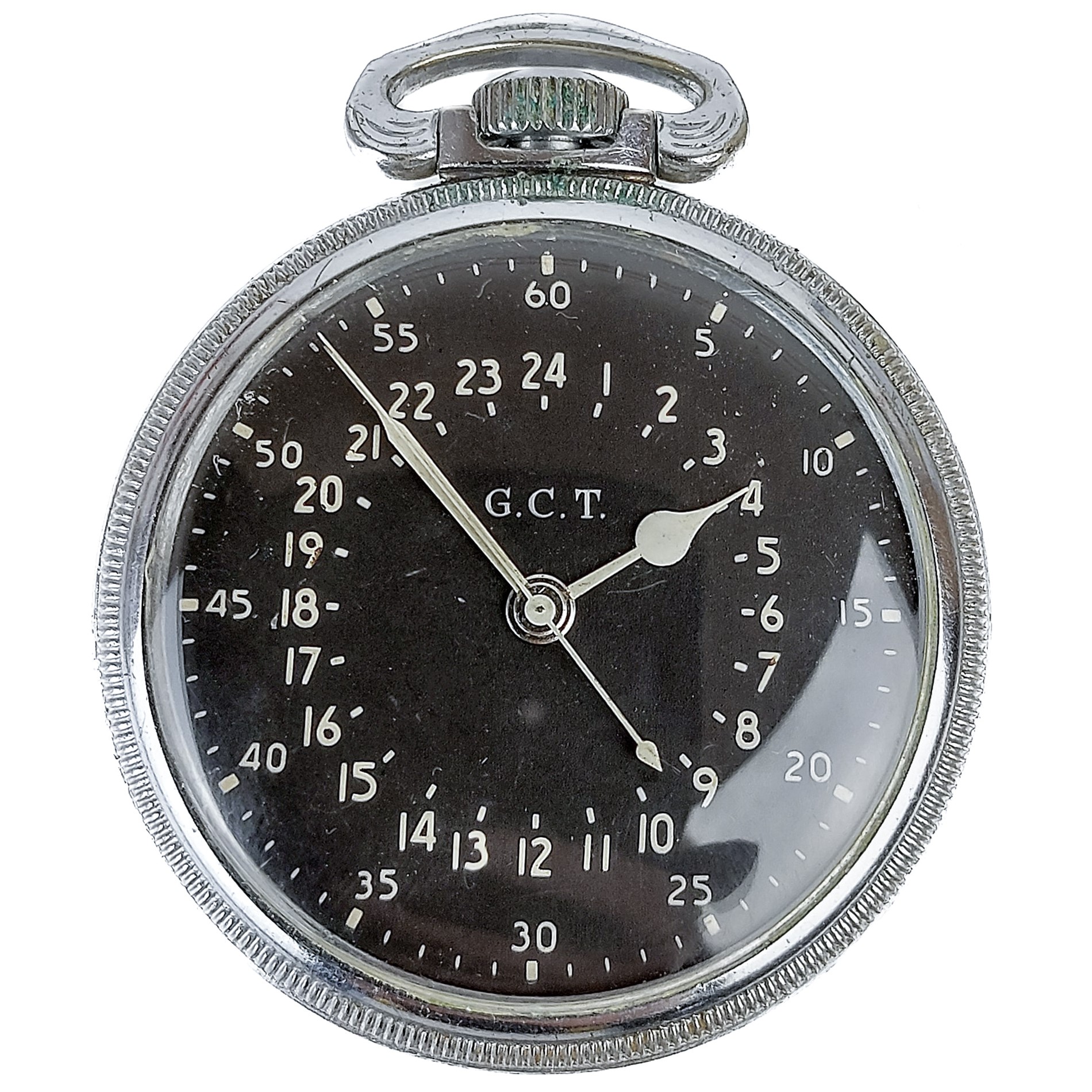 Stainless steel hamilton pocket on sale watch