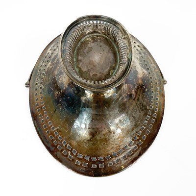 Lot 94 - Victorian silver swing handled bonbon dish by Ephraim Tysall