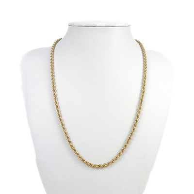 Lot 12 - A 9ct rope twist necklace.