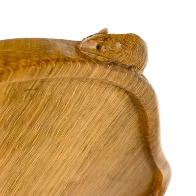 Lot 40 - A Robert Thompson Mouseman oak tray.