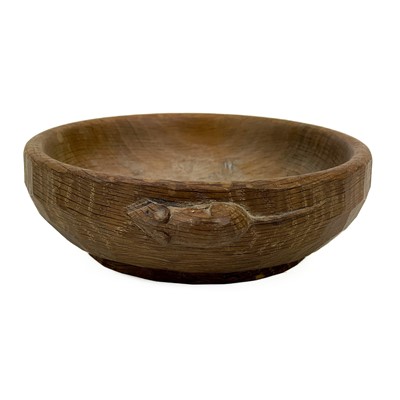 Lot 45 - A Robert Thompson Mouseman oak bowl.