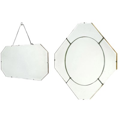 Lot 1949 - An Art Deco octagonal sectional mirror.