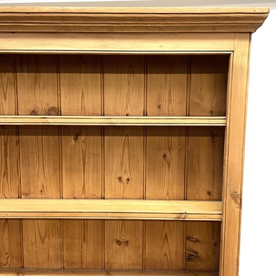 Lot 130 - A Victorian pine kitchen dresser.