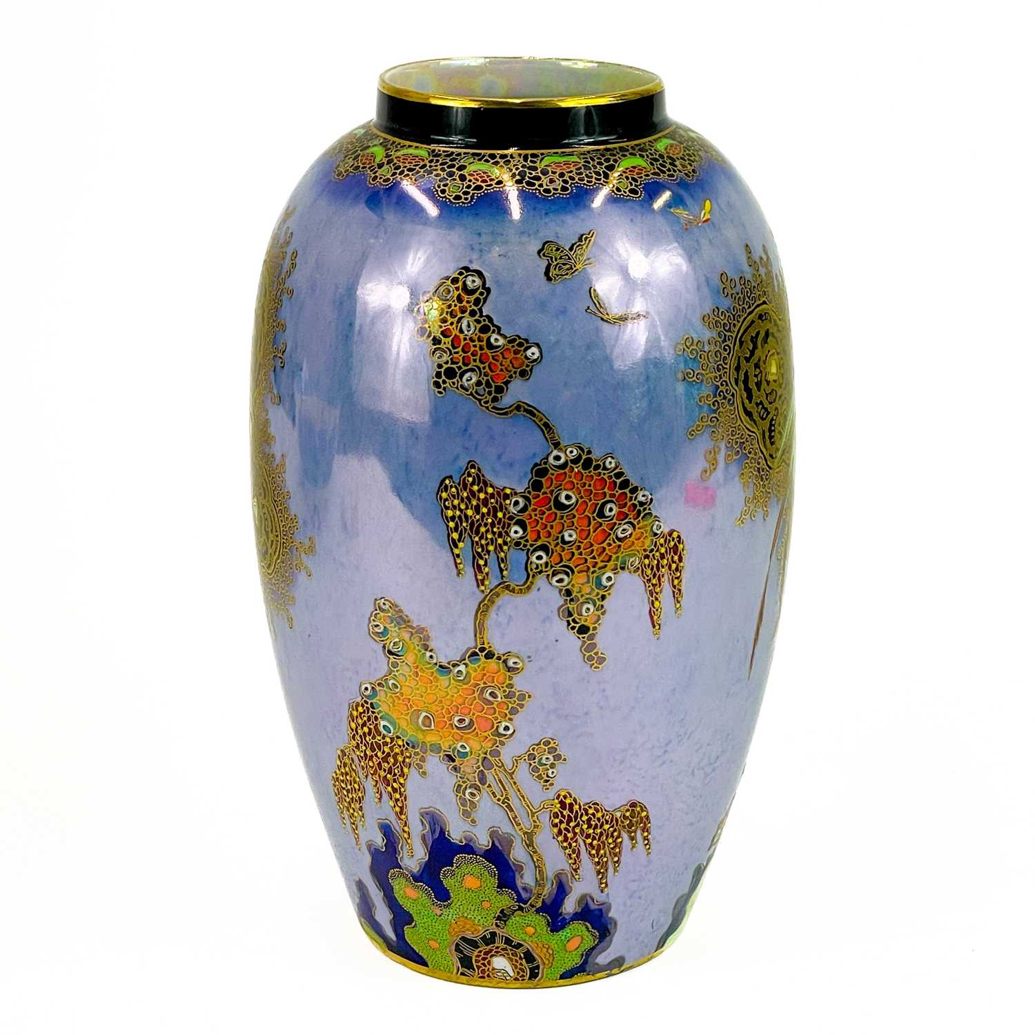 Lot 824 - A Carlton Ware Bird of Paradise and Tree pattern vase.