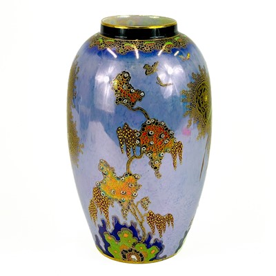 Lot 824 - A Carlton Ware Bird of Paradise and Tree pattern vase.