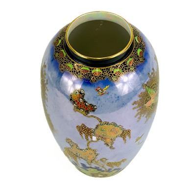 Lot 824 - A Carlton Ware Bird of Paradise and Tree pattern vase.