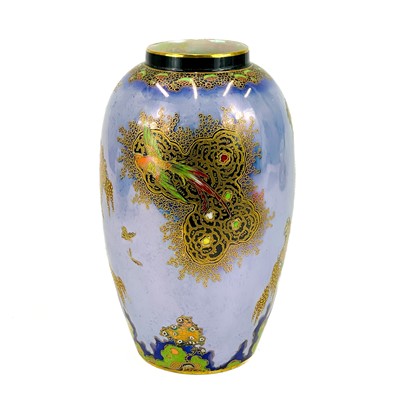 Lot 824 - A Carlton Ware Bird of Paradise and Tree pattern vase.