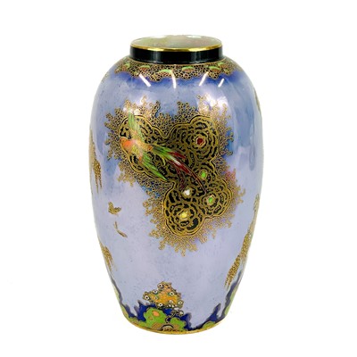 Lot 824 - A Carlton Ware Bird of Paradise and Tree pattern vase.