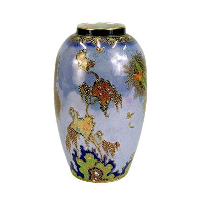 Lot 824 - A Carlton Ware Bird of Paradise and Tree pattern vase.