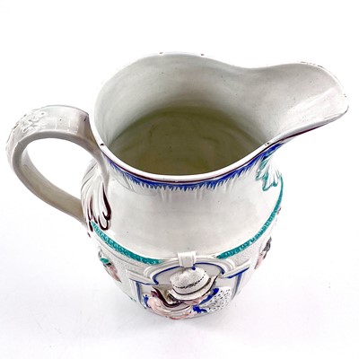 Lot 11 - A Staffordshire pearlware Pratt-type jug.