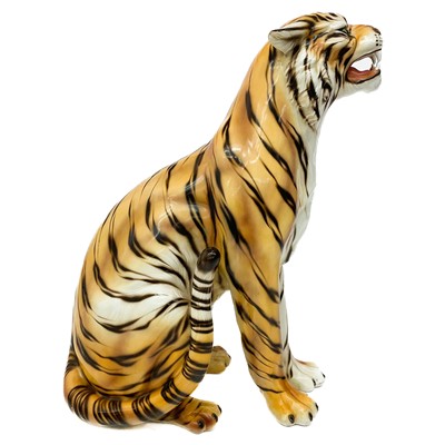 Lot 938 - A very large Italian made porcelain model of a tiger.