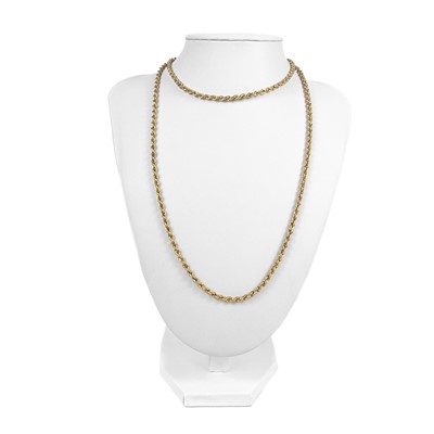 Lot 142 - A 9ct rope twist necklace.