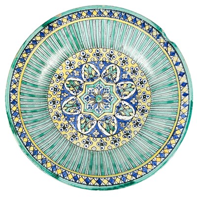 Lot 83 - A large Moroccan pottery bowl, 19th century.