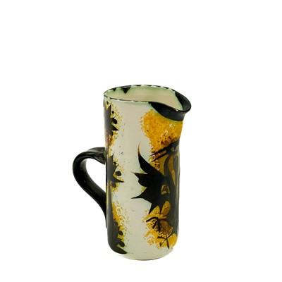 Lot 812 - A Newlyn Celtic pottery coffee service in the folk pattern.