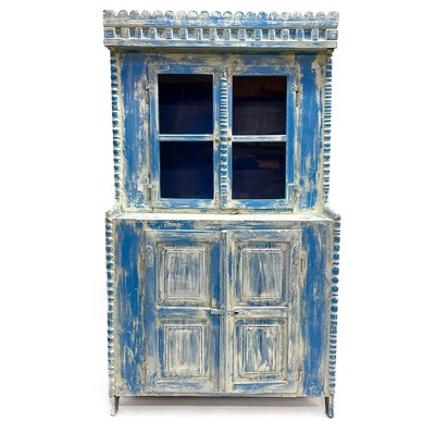 Lot 147 - A Scandinavian painted pine dresser cabinet.