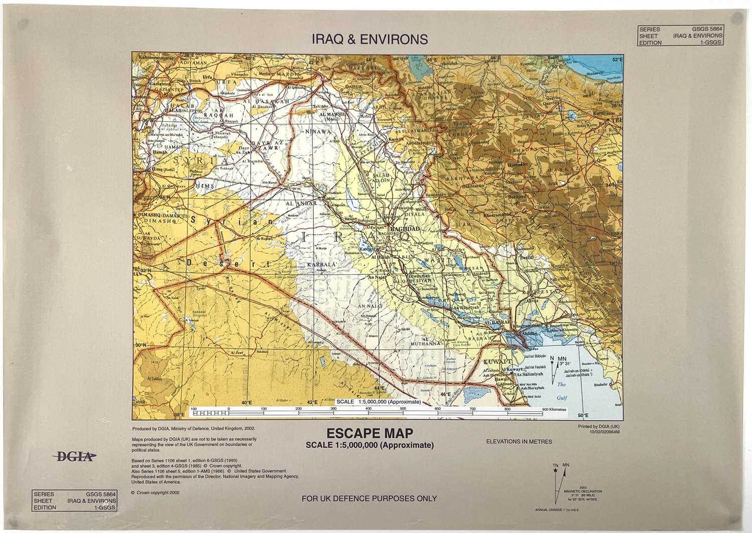 Lot 448 - Iraq/Gulf War British Issue Escape Map.