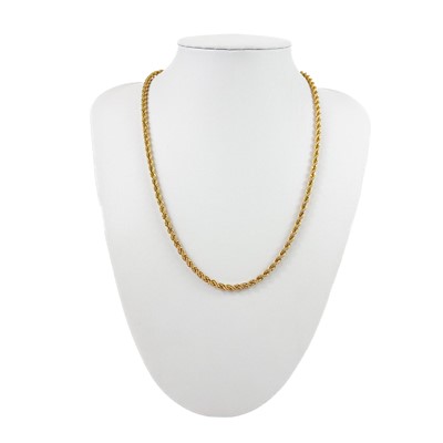 Lot 229 - A 9ct rope twist necklace.