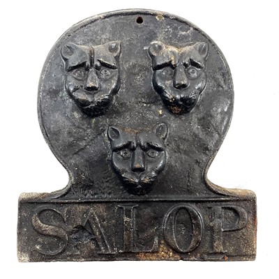 Lot 166 - A cast iron Salop fire mark.