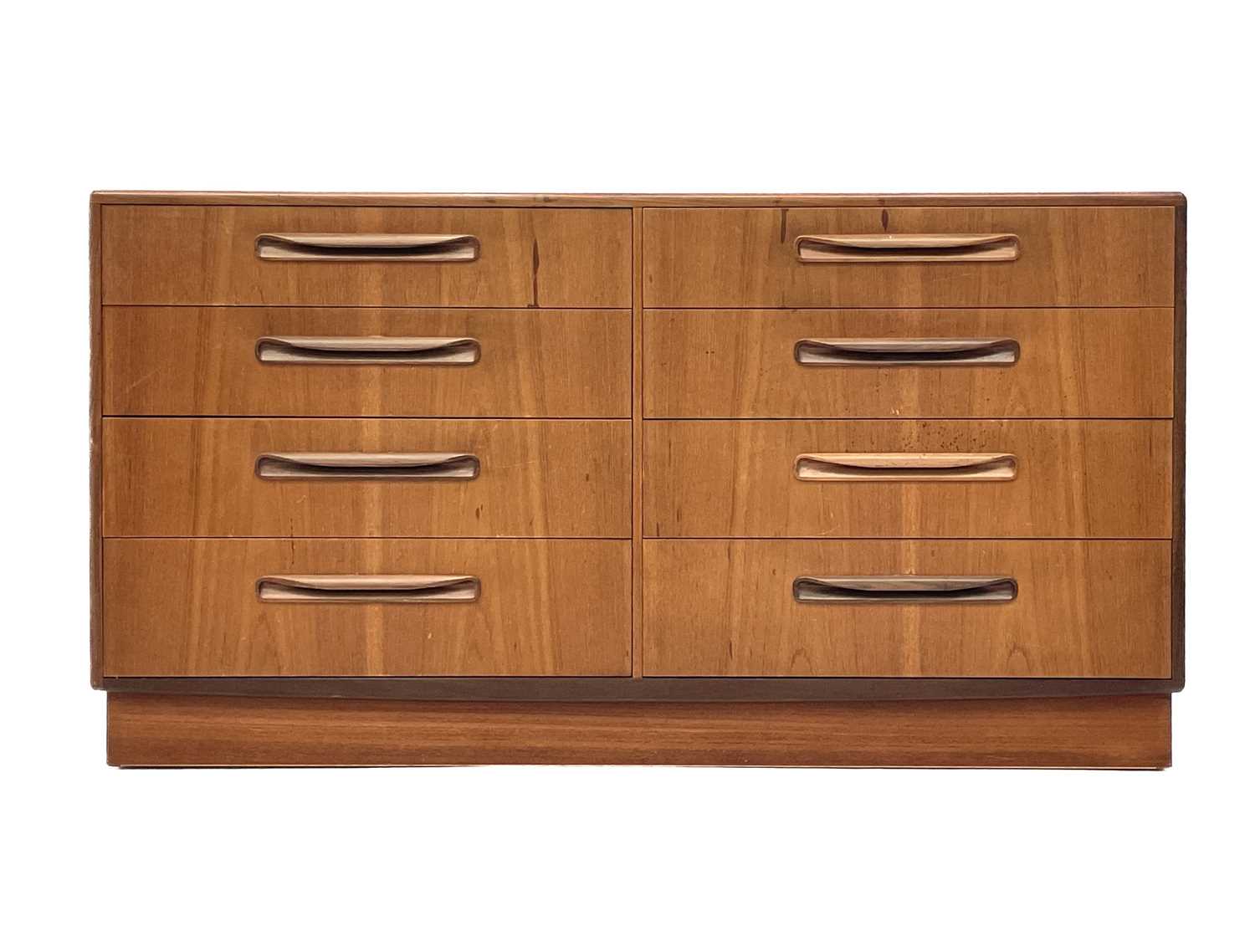Lot 1804 - A G-Plan Fresco teak chest of double drawers designed by Victor Wilkins.
