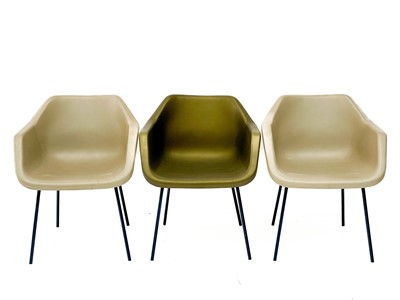 Lot 412 - Three Robin Day for Hille chairs.