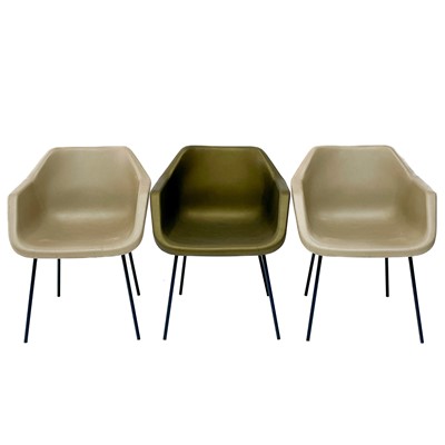 Lot 412 - Three Robin Day for Hille chairs.
