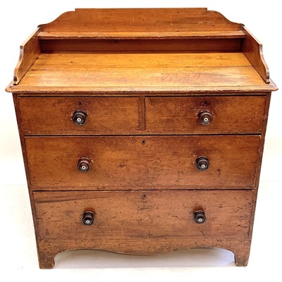 Lot 34 - A Victorian stained pine chest.
