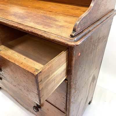 Lot 34 - A Victorian stained pine chest.