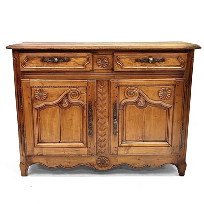 Lot 144 - An 18th century French provincial walnut buffet.