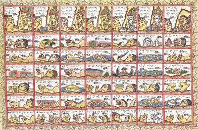 Lot 228 - A Balinese Palelintangan hand-painted Calendar.