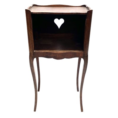 Lot 194 - A French oak open bedside cabinet.