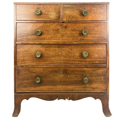 Lot 1937 - A George III mahogany chest.