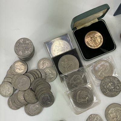 Lot 20 - Great Britain Silver 3 Pence Coins plus other later cupronickel and bronze coinage.