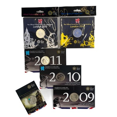 Lot 109 - London Olympics and Paralympics 2012 Coins from 2009 to 2012 in Royal Mint Packaging (x6).