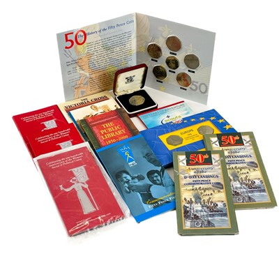 Lot 27 - Great Britain 50 pence uncirculated Royal Mint packaged etc coins 1973 to 2006.