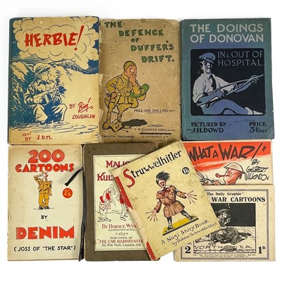 Lot 101 - Eight humorous works on WWI and WWII.