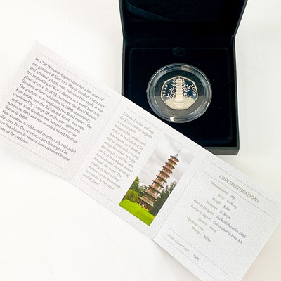 Lot 30 - Great Britain 50 pence Kew Gardens 2009 cased silver proof coin.